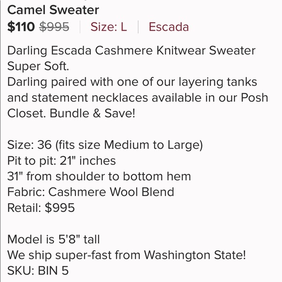 EUC AUTHENTIC Escada Sweater - Picture 8 of 8